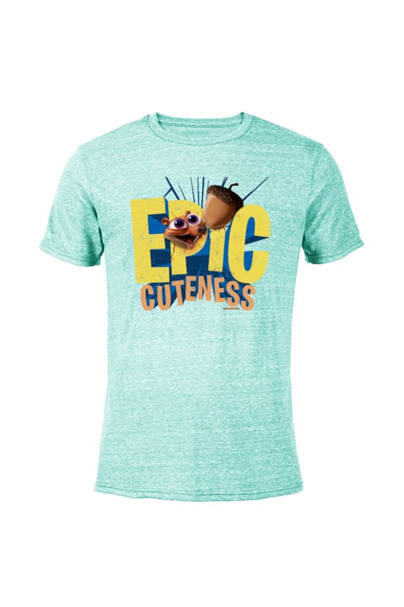 Ice Age Scrat Epic Cuteness - Short Sleeve Blended T-Shirt for Adults - Customized-Ocean Blue