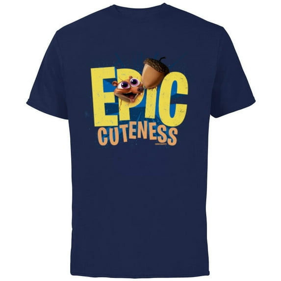 Ice Age Scrat Epic Cuteness - Short Sleeve Cotton T-Shirt for Adults - Customized-Navy