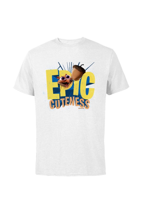 Ice Age Scrat Epic Cuteness - Short Sleeve Cotton T-Shirt for Adults - Customized-White