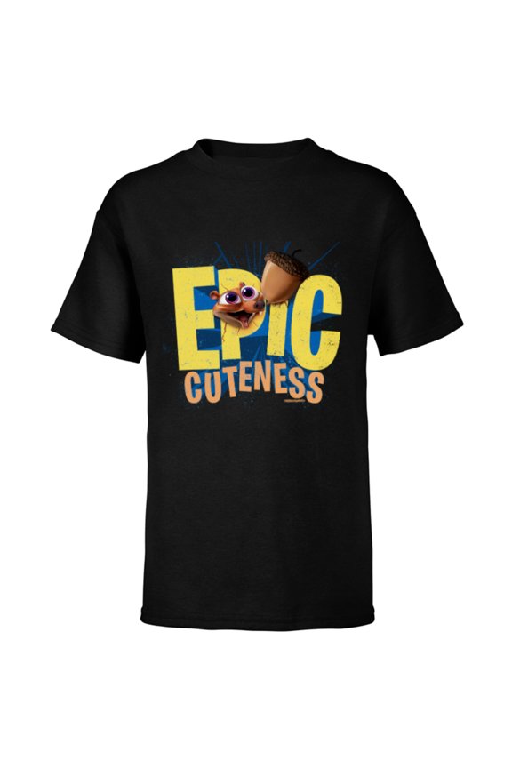 Ice Age Scrat Epic Cuteness - Short Sleeve T-Shirt for Kids - Customized-Black