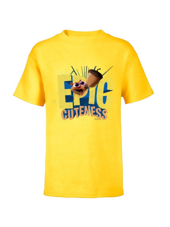 Ice Age Scrat Epic Cuteness - Short Sleeve T-Shirt for Kids - Customized-Yellow