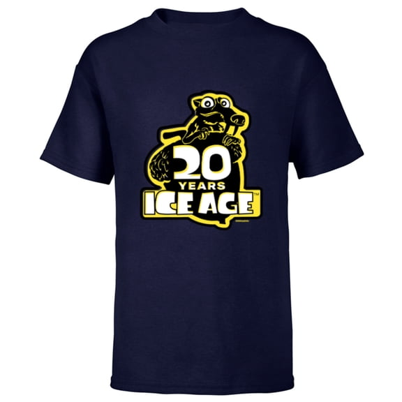 Ice Age Scrat Logo 20 Years Anniversary - Short Sleeve T-Shirt for Kids - Customized-Navy