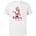 thumbnail image 1 of Ice Age Scrat Nutty Acorn Lover Halftone - Short Sleeve Cotton T-Shirt for Adults - Customized-White, 1 of 5