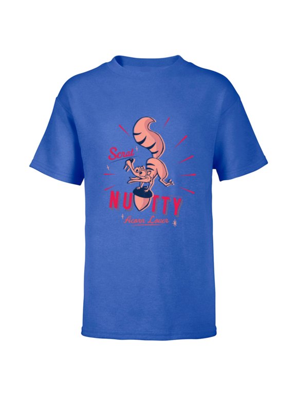 Ice Age Scrat Nutty Acorn Lover Halftone - Short Sleeve T-Shirt for Kids - Customized-Royal