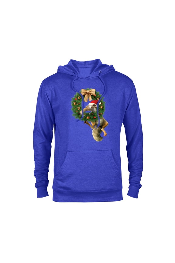 Ice Age Scrat Prehistoric Christmas Holiday Acorn Wreath - Pullover Hoodie for Adults - Customized-Royal