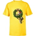 thumbnail image 1 of Ice Age Scrat Prehistoric Christmas Holiday Acorn Wreath - Short Sleeve T-Shirt for Kids - Customized-Yellow, 1 of 5