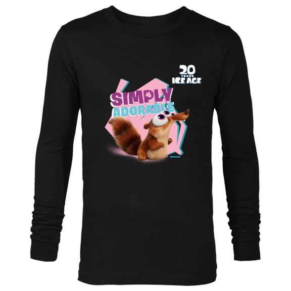 Ice Age Scrat Simply Adorable 20 Years Anniversary - Long Sleeve T-Shirt for Men - Customized-Black