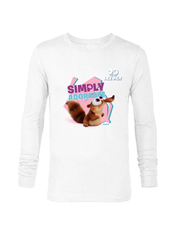 Ice Age Scrat Simply Adorable 20 Years Anniversary - Long Sleeve T-Shirt for Men - Customized-White