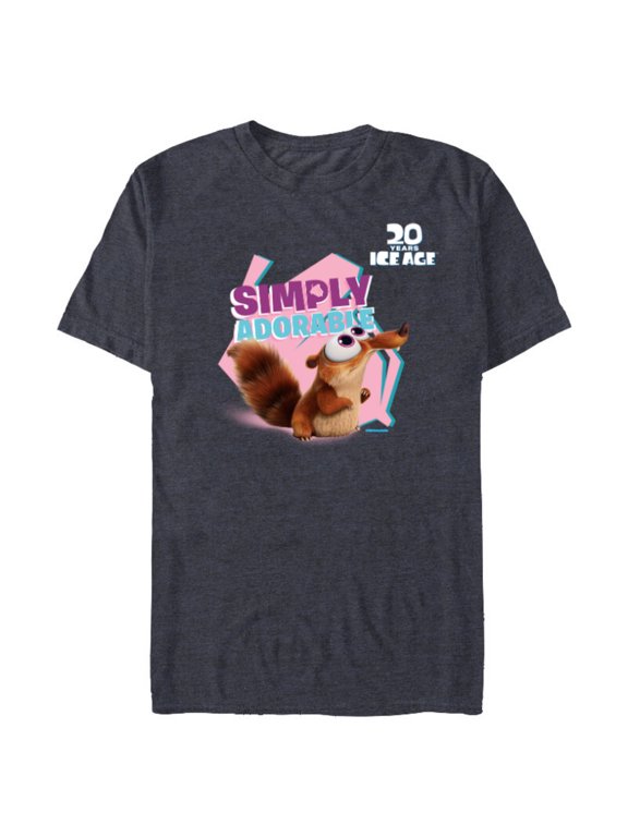 Ice Age Scrat Simply Adorable 20 Years Anniversary - Short Sleeve Blended T-Shirt for Adults - Customized-Navy Heather