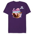 thumbnail image 1 of Ice Age Scrat Simply Adorable 20 Years Anniversary - Short Sleeve Blended T-Shirt for Adults - Customized-Purple, 1 of 5