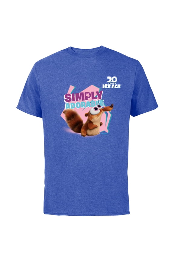 Ice Age Scrat Simply Adorable 20 Years Anniversary - Short Sleeve Cotton T-Shirt for Adults - Customized-Royal Heather