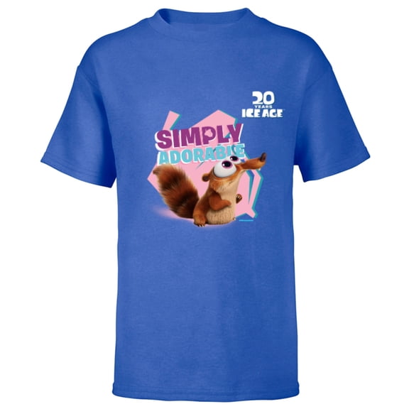 Ice Age Scrat Simply Adorable 20 Years Anniversary - Short Sleeve T-Shirt for Kids - Customized-Royal