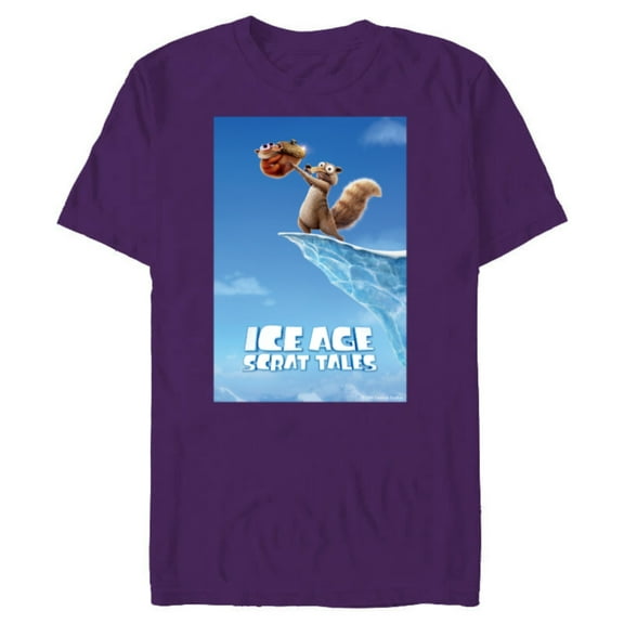Ice Age: Scrat Tales Poster - Short Sleeve Blended T-Shirt for Adults - Customized-Purple