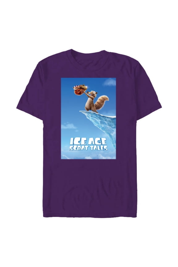 Ice Age: Scrat Tales Poster - Short Sleeve Blended T-Shirt for Adults - Customized-Purple