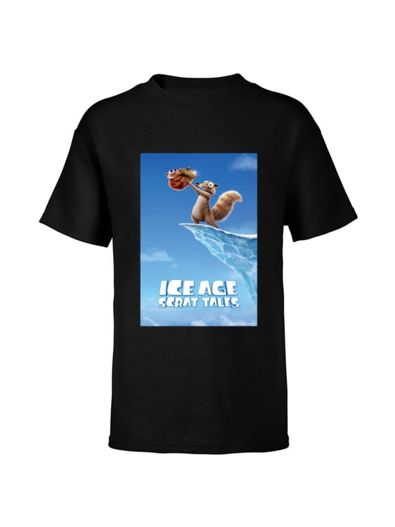 Ice Age: Scrat Tales Poster - Short Sleeve T-Shirt for Kids - Customized-Black