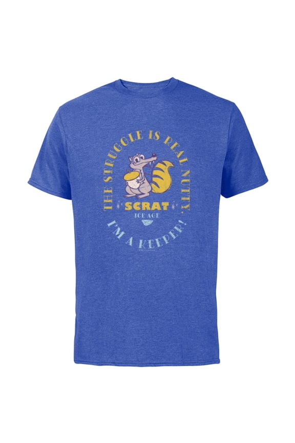 Ice Age Scrat The Struggle is Real Nutty - Short Sleeve Cotton T-Shirt for Adults - Customized-Royal Heather