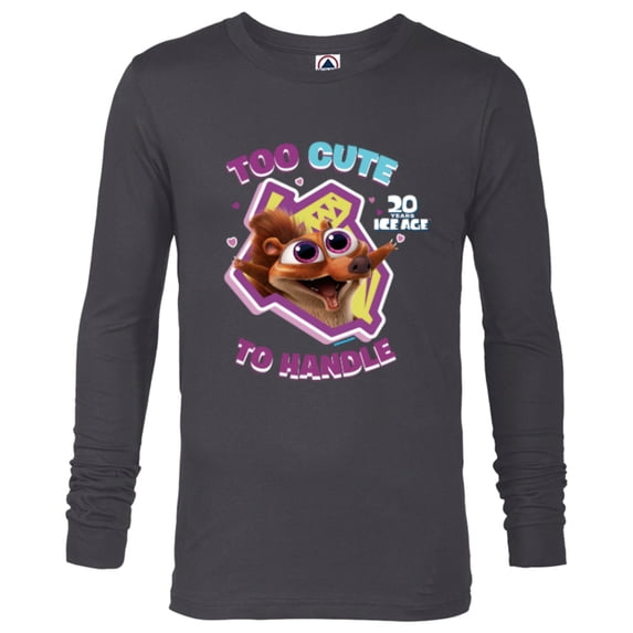 Ice Age Scrat Too Cute to Handle 20 Years Anniversary - Long Sleeve T-Shirt for Men - Customized-Charcoal Heather