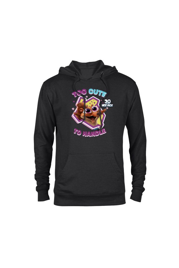 Ice Age Scrat Too Cute to Handle 20 Years Anniversary - Pullover Hoodie for Adults - Customized-Black