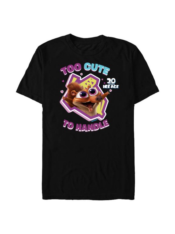 Ice Age Scrat Too Cute to Handle 20 Years Anniversary - Short Sleeve Blended T-Shirt for Adults - Customized-Black