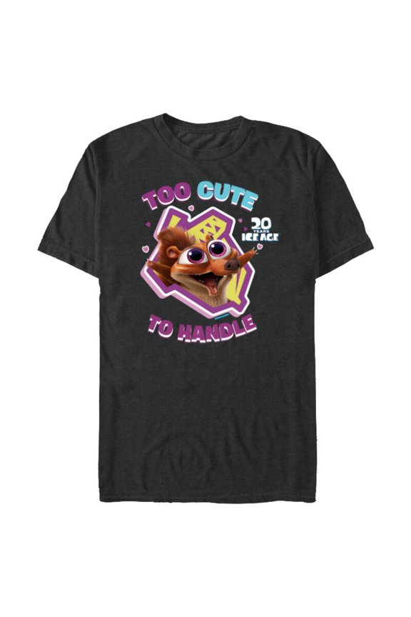 Ice Age Scrat Too Cute to Handle 20 Years Anniversary - Short Sleeve Blended T-Shirt for Adults - Customized-Dark Heather