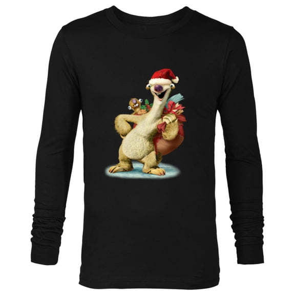 Ice Age Sid Prehistoric Santa for Christmas Holiday - Long Sleeve T-Shirt for Men - Customized-Black