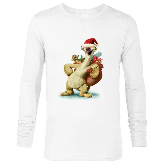 Ice Age Sid Prehistoric Santa for Christmas Holiday - Long Sleeve T-Shirt for Men - Customized-White