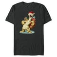 thumbnail image 1 of Ice Age Sid Prehistoric Santa for Christmas Holiday - Short Sleeve Blended T-Shirt for Adults - Customized-Dark Heather, 1 of 5