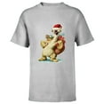 thumbnail image 1 of Ice Age Sid Prehistoric Santa for Christmas Holiday - Short Sleeve T-Shirt for Kids - Customized-Athletic Heather, 1 of 5
