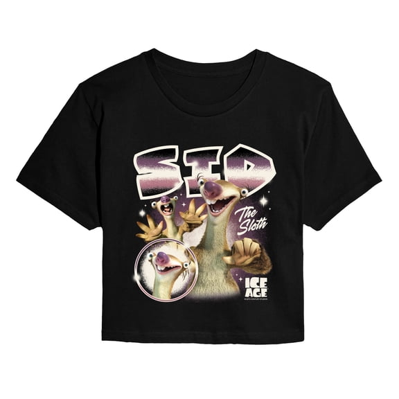 Ice Age - Sid The Sloth - Juniors Cropped Graphic T-Shirt