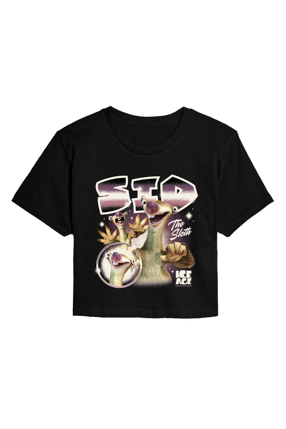 - Sid The Sloth - Juniors Cropped Graphic T-Shirt