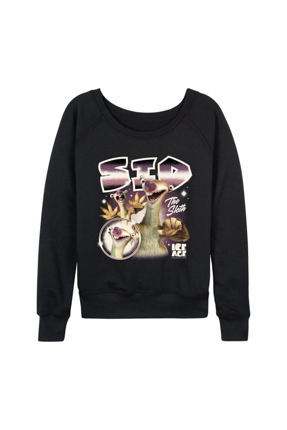 - Sid The Sloth - Women's French Terry Long Sleeve Pullover