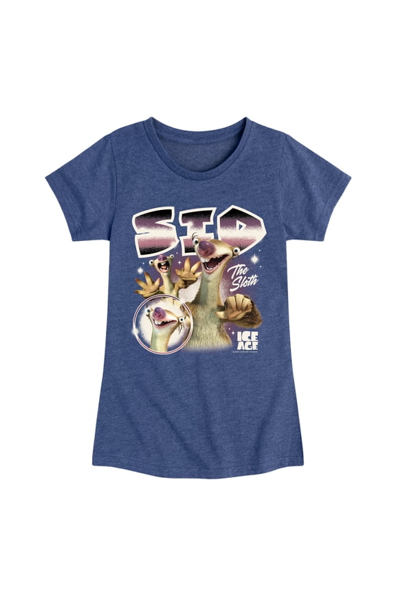 - Sid The Sloth - Youth Girls Fitted Short Sleeve T-Shirt