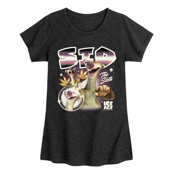 Ice Age - Sid The Sloth - Youth Girls Fitted Short Sleeve T-Shirt