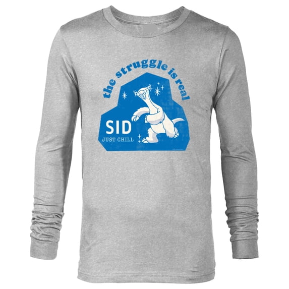 Ice Age Sid The Struggle is Real Just Chill - Long Sleeve T-Shirt for Men - Customized-Athletic Heather