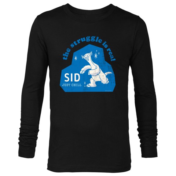 Ice Age Sid The Struggle is Real Just Chill - Long Sleeve T-Shirt for Men - Customized-Black