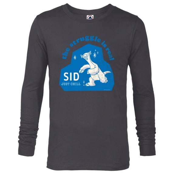 Ice Age Sid The Struggle is Real Just Chill - Long Sleeve T-Shirt for Men - Customized-Charcoal Heather