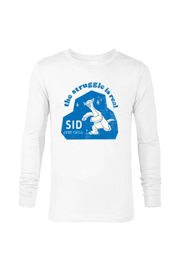 Ice Age Sid The Struggle is Real Just Chill - Long Sleeve T-Shirt for Men - Customized-White