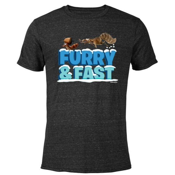 Ice Age The Adventures of Buck Wild Baby Scrat Furry and Fast - Short Sleeve Blended T-Shirt for Adults - Customized-Black