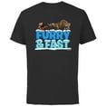 thumbnail image 1 of Ice Age The Adventures of Buck Wild Baby Scrat Furry and Fast - Short Sleeve Cotton T-Shirt for Adults - Customized-Black, 1 of 5