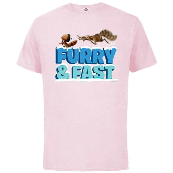 Ice Age The Adventures of Buck Wild Baby Scrat Furry and Fast - Short Sleeve Cotton T-Shirt for Adults - Customized-Soft Pink