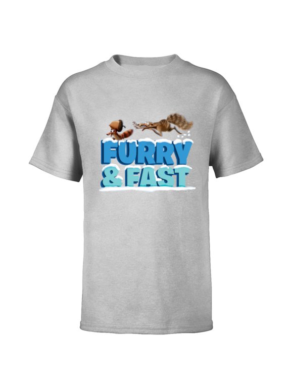 Ice Age The Adventures of Buck Wild Baby Scrat Furry and Fast - Short Sleeve T-Shirt for Kids - Customized-Athletic Heather
