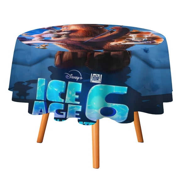 Ice Age-Theme Round tablecloth has an iconic print, fits most tables, and is easy to care for perfect gifts for fans friends and family.diameter60''(152cm)