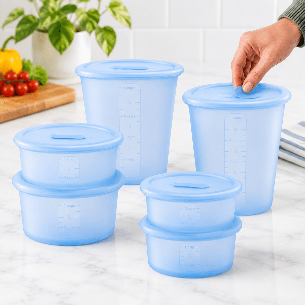 Ice Anydeli Silicone 6 Pack Meal Prep Food Storage Containers - Walmart.com