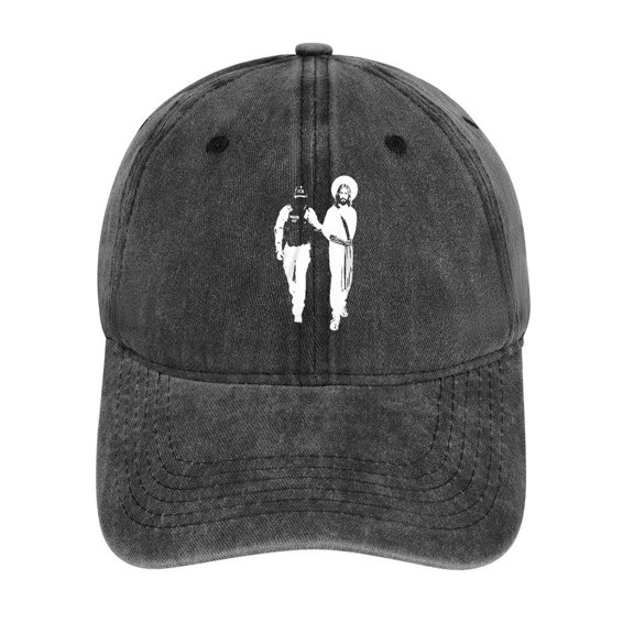 Ice Arresting Jesus Charcoal Hat Adjustable Funny Fashion Unisex Baseball Cap for Men Women
