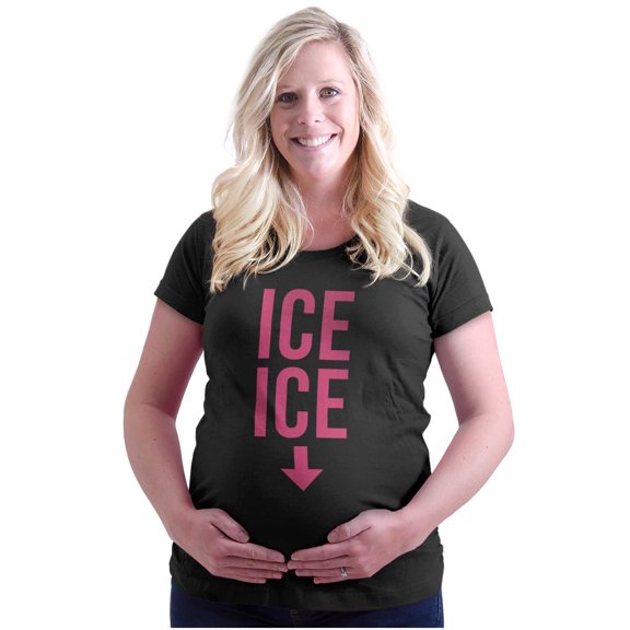 Ice Baby Arrow Bump Expecting Women's Maternity T Shirt Tee Brisco Brands S