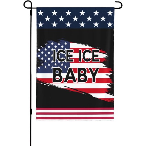Ice Baby flag 12x18 Double-Side Support Ice Yard Flags