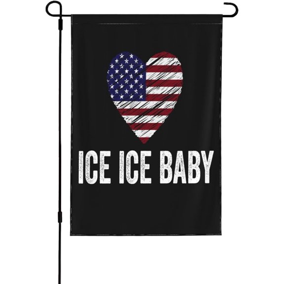 Ice Baby flag 12x18 Double-Side Support Ice Yard Flags