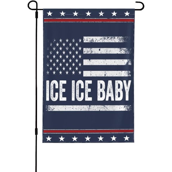 Ice Baby flag 12x18 Double-Side Support Ice Yard Flags