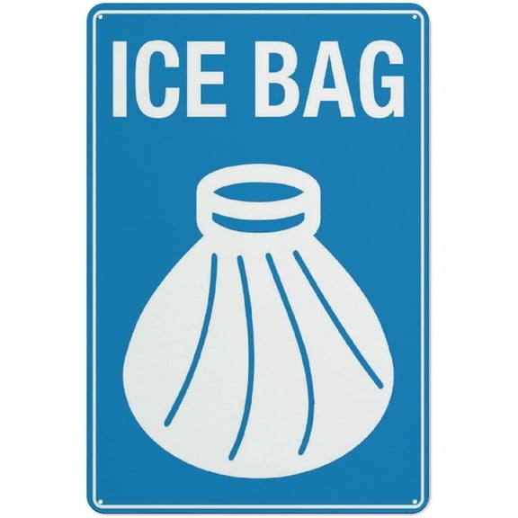 Ice Bag Sign 8"x12"ch Rust Free Aluminum Easy To Read & Sturdy Keep Out Outdoor Metal Signs For Home Farm Yard