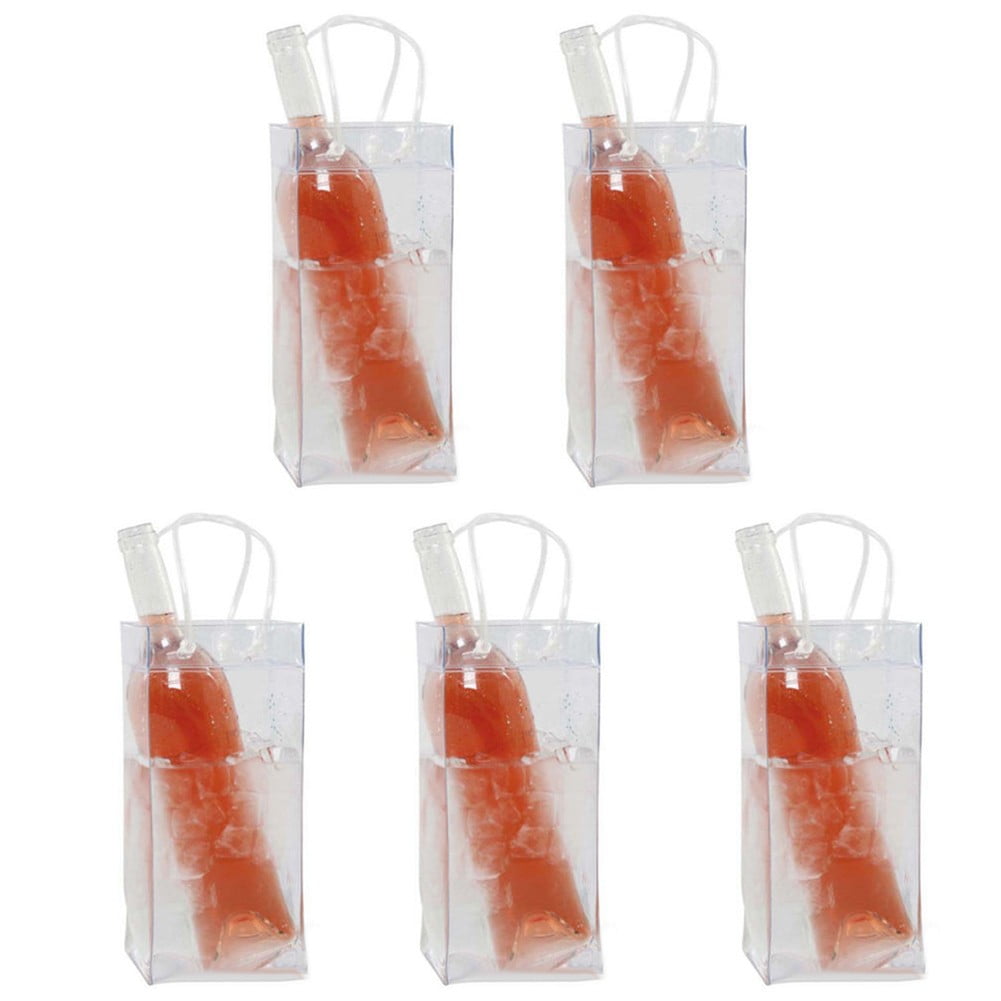 Ice Bag Wine Beer Champagne Bucket Drink Bottle Cooler Chiller Foldable